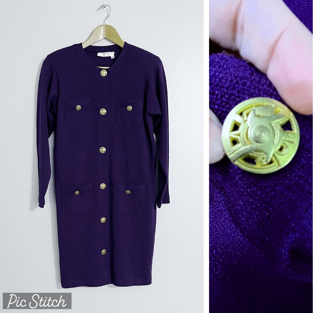 Maria Ficalora Vintage Knit Sweater Dress